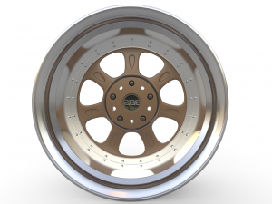 BBS Bugatti costom wheel and stock wheel 3D Модель