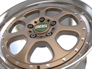 BBS Bugatti costom wheel and stock wheel 3D Модель