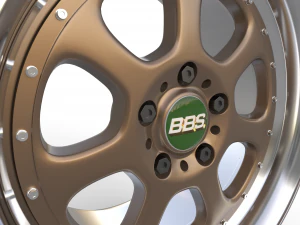BBS Bugatti costom wheel and stock wheel 3D Model