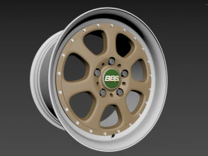 BBS Bugatti costom wheel and stock wheel 3D Model