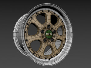 BBS Bugatti costom wheel and stock wheel 3D Модель