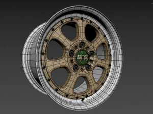 BBS Bugatti costom wheel and stock wheel 3D Model