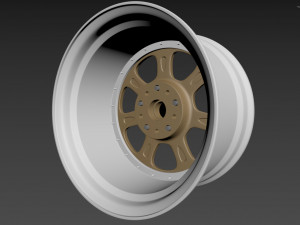 BBS Bugatti costom wheel and stock wheel 3D Модель