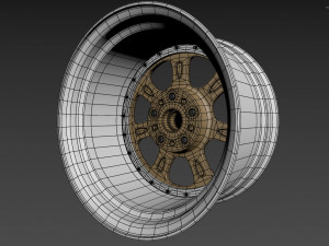 BBS Bugatti costom wheel and stock wheel 3D Модель