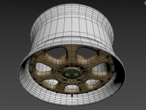 BBS Bugatti costom wheel and stock wheel 3D Model