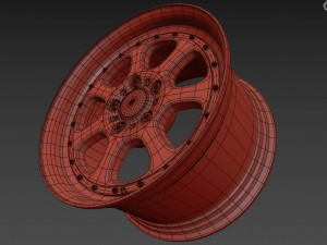 BBS Bugatti costom wheel and stock wheel 3D Модель