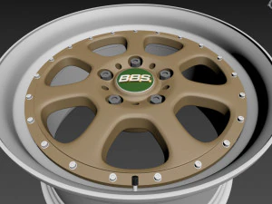 BBS Bugatti costom wheel and stock wheel 3D Model