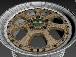 BBS Bugatti costom wheel and stock wheel 3D Model
