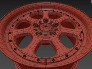 BBS Bugatti costom wheel and stock wheel 3D Model