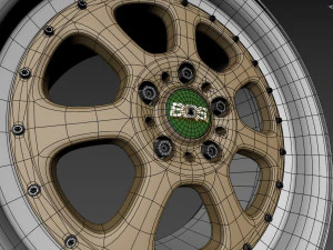 BBS Bugatti costom wheel and stock wheel 3D Model