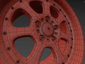 BBS Bugatti costom wheel and stock wheel 3D Модель