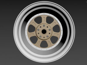 BBS Bugatti costom wheel and stock wheel 3D Model