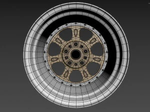 BBS Bugatti costom wheel and stock wheel 3D Model