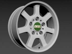 BBS Bugatti costom wheel and stock wheel 3D Модель