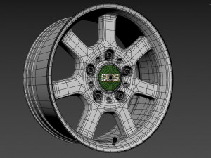 BBS Bugatti costom wheel and stock wheel 3D Модель