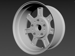 BBS Bugatti costom wheel and stock wheel 3D Модель