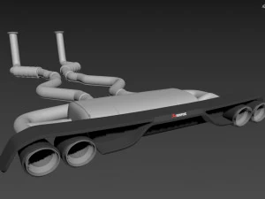 Akrapovic Exhaust System 3D Model