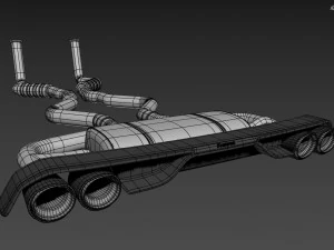 Akrapovic Exhaust System 3D Model