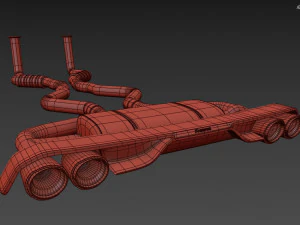 Akrapovic Exhaust System 3D Model