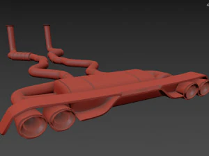 Akrapovic Exhaust System 3D Model