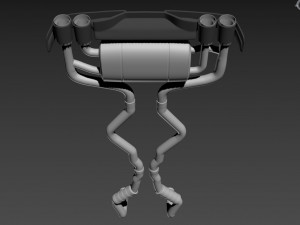 Akrapovic Exhaust System 3D-Modell