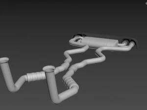 Akrapovic Exhaust System 3D Model