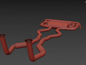 Akrapovic Exhaust System 3D Model