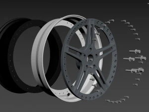 Racing Dynamics RS2 custom wheel 3D Model