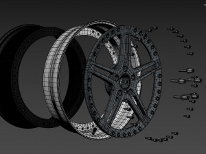Racing Dynamics RS2 custom wheel 3D Модель