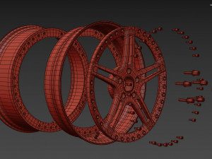 Racing Dynamics RS2 custom wheel 3D Модель