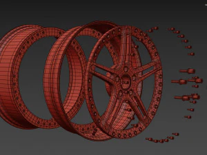 Racing Dynamics RS2 custom wheel 3D Model