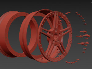 Racing Dynamics RS2 custom wheel 3D Модель