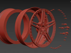 Racing Dynamics RS2 custom wheel 3D Model