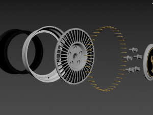 Toyota Century custom wheel 3D 모델