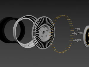 Toyota Century custom wheel 3D Model
