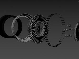 Toyota Century custom wheel 3D 모델