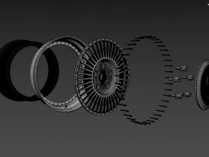 Toyota Century custom wheel 3D Model