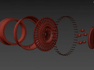 Toyota Century custom wheel 3D Model
