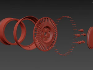 Toyota Century custom wheel 3D Model