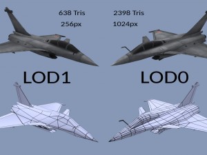 mobile low poly dassault rafale Model 3D