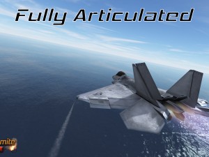 mobile low poly f22 raptor Modèle 3D