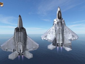mobile low poly f22 raptor Modèle 3D
