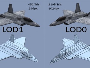 mobile low poly f22 raptor Modèle 3D
