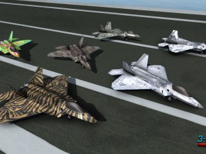 mobile low poly f22 raptor Modèle 3D