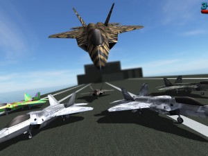 mobile low poly f22 raptor Modèle 3D