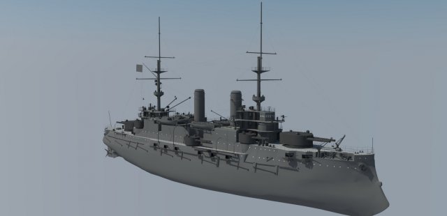 borodino battleship Modelo 3D .c4d .max .obj .3ds .fbx .stl .blend 