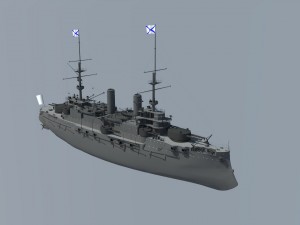 borodino battleship Modelo 3D