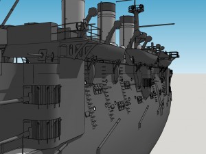 peresvet battleship 3D 모델
