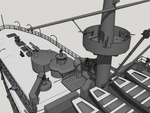 peresvet battleship 3D 모델