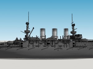 peresvet battleship 3D 모델